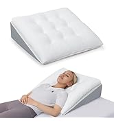TANYOO Bed Wedge Pillow for Sleep Apnea 7.5Inch Gerd Pillow Patent Dual Layer Triangle Pillow Adj...