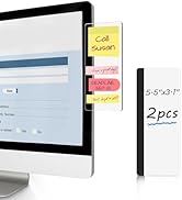 DOLLAR BOSS 5.5" x 3.1" Monitor Memo Board, 2 Pcs Clear Acrylic Office Desk Accessories Computer ...