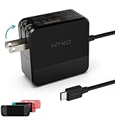 Nyko 39W USB-C Fast Charger for Nintendo Switch - Supports TV Dock Mode, 15V, 2.6A Charger with 8...
