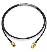 BINGFU SMA Male to SMA Female Bulkhead Mount RG174 Antenna Extension Cable 1m 3 feet Compatible w...