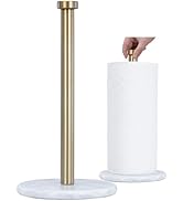 Paper Towel Holder with Marble Base - 13" x 7" Upright Paper Roll Dispenser with Heavy Non-Slip B...