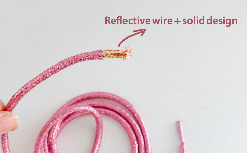 Reflective wire+ solid design