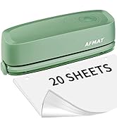 3 Hole Punch, AFMAT Electric Three Hole Punch Heavy Duty, 20-Sheet Punch Capacity, AC or Battery ...