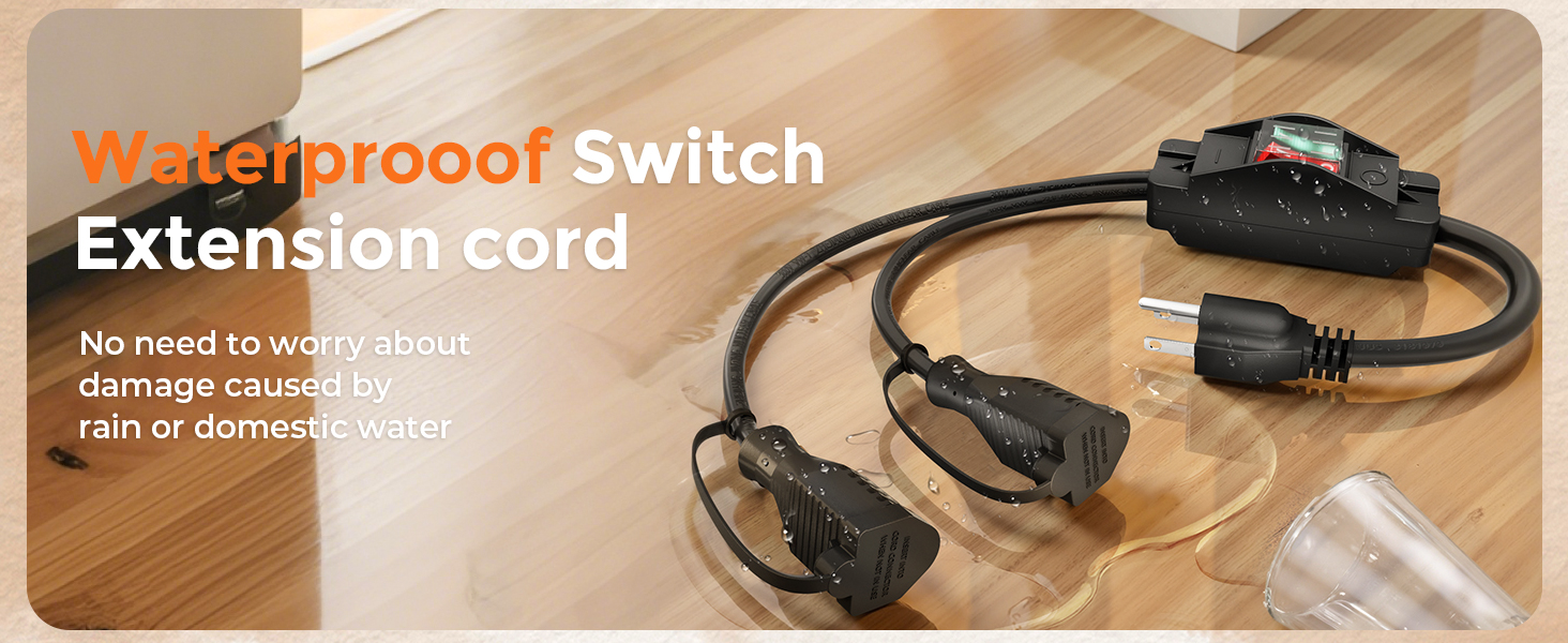 2 Way Power Cord Splitter Cable