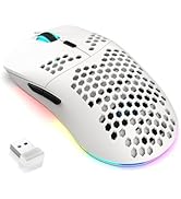 Wireless Gaming Mouse, 2.4Ghz Rechargeable Mouse with 6 Programmable Buttons, 5 DPI Levels, Compu...