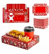 RVXHUA Party Supplies for Movie Night, Snack Trays and Food Trays (Christmas 24+24)