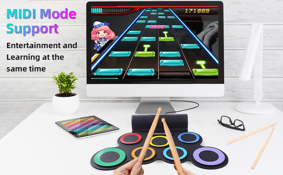 Roll Up Drum Practice Pad