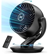 Dreo Desk Fans for Bedroom, 13-Inch Oscillating Air Circulator Fan, 120° Tilt Adjustment, 28dB Ul...