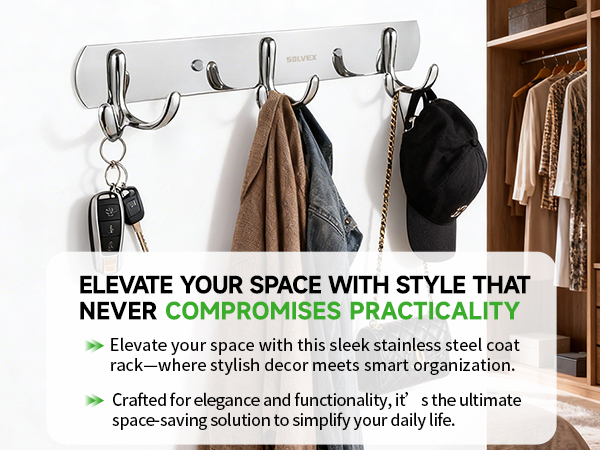 Hat and Coat Wall Mount Rack