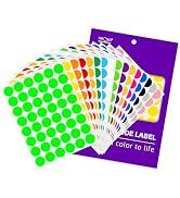 PARLAIM 1 inch Round Dot Sticker,760PCS Permanent Adhesive Multi Color Code Circle Sticker Labels...