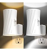 WSKVEZZA Led Night Lights Plug into Wall, 3000K/5000K Switchable, 2 Pack, Plug in Night Light, 0-...