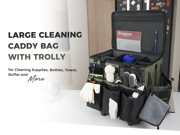 Rolling Cleaning Caddy Bag