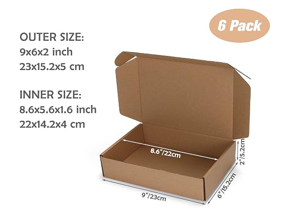 Shipping Boxes 9x6x2 C5