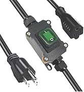 NEWNEWLIU 4.9-Feet Extension Cord with Waterproof On-Off Switch,AC 20A-125V,16A-250V with 14AWG 3...