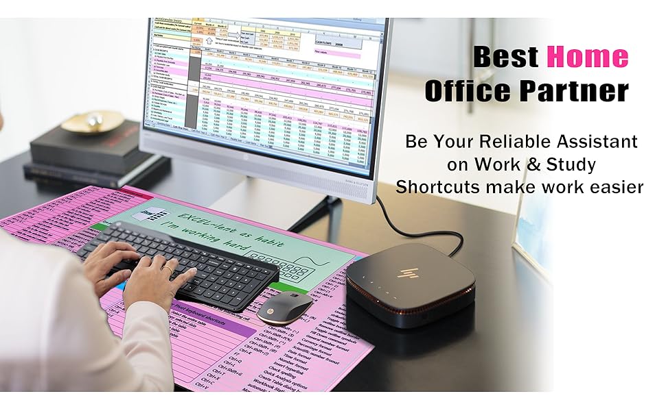 excel cheat sheet desk mat