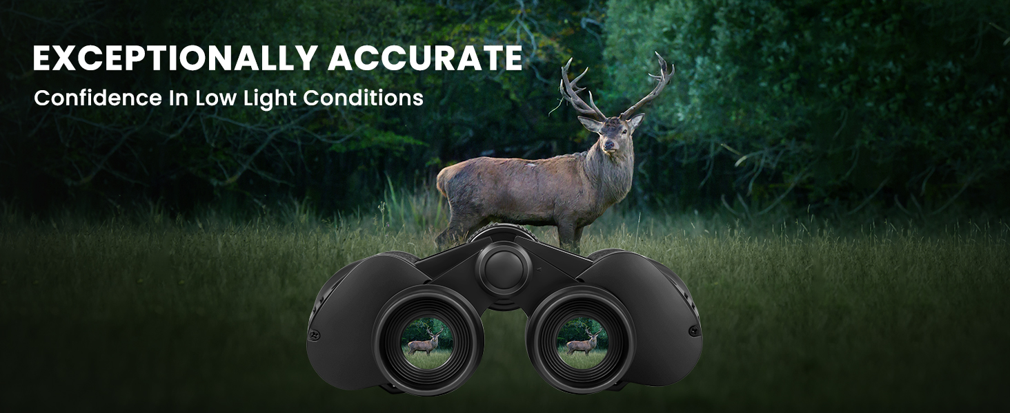 20x50 model allows you to experience an entirely new dimension of hunting in low-light conditions.