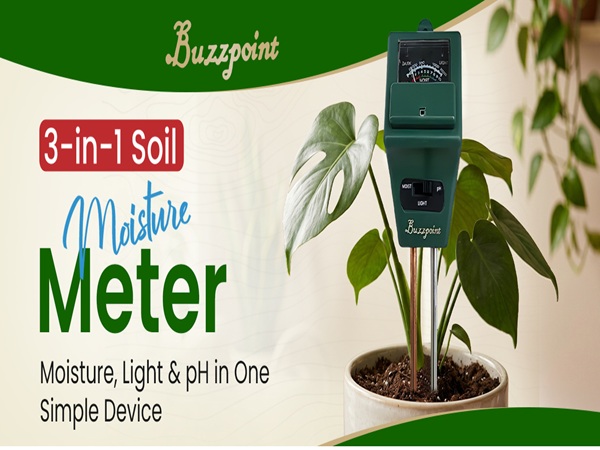 3 in 1 soil moisture meter . Moisture, light and ph in one simple device