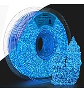 AMOLEN 3D PLA Printer Filament, 1.75mm Glow in The Dark Shiny Firefly Blue PLA Filament for 3D Pr...