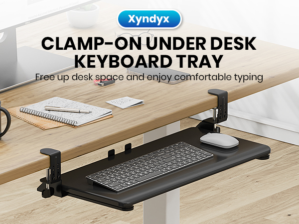 keyboard tray under desk