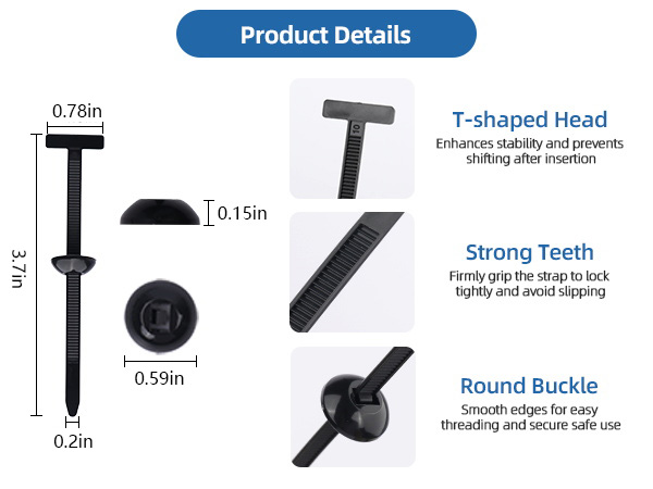 nylon universal cable tie buckle