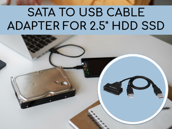 SATA to USB 2.0 Cable Adapter for 2.5&amp;#34; HDD SSD Hard Drive