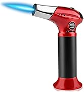 Butane Kitchen Torch Lighter Cooking Refillable Torch with Adjustable Flame and Safety Lock for D...