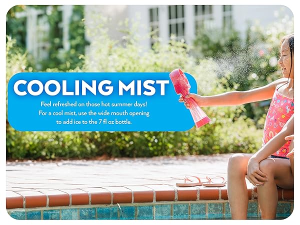 O2Cool Elite Misting Fan Pink Cooling Mist