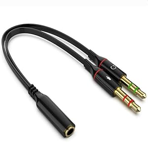 Quick Connect Headphones splitter Phone Headset jack 