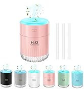 Rechargeable Mini Humidifier, Colorful Cool Mist Humidifier with 7 Color Light, Small Personal De...