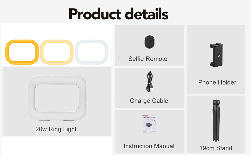ring light with phone holder