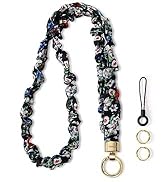 WEESMILE Stretchy Scrunchie Lanyard for ID Badges – Cute Neck Lanyard for Keys | Retractable Keyc...