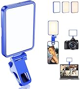 Rechargeable Selfie Light, LED Clip Video Light for Phone, iPad, Laptop and Tablet, 3000mAh Recha...