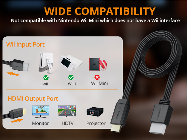 nintendo wii cables for tv