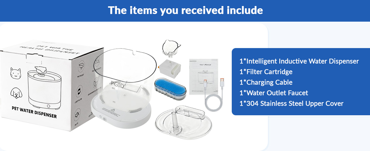 The items you received include