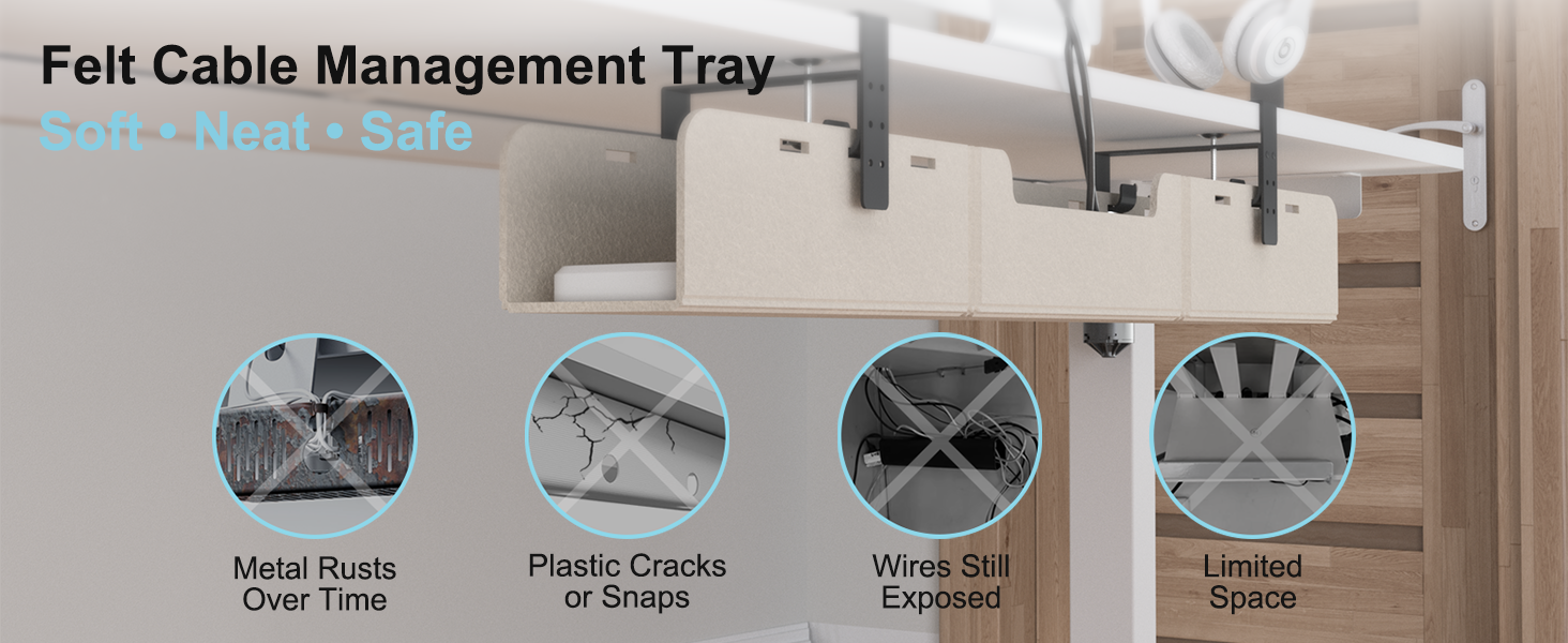 Felt Cable Management Tray