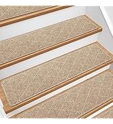 DailyCuddles Stair Treads for Wooden Steps 4 PCS - 8’’ x 30’’, Non Slip Stair Runner, Machine Was...