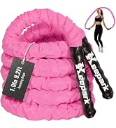 Weighted Jump Rope for Men Women - 2.5lb 2.7lb 4lb 4.7lb Heavy Skipping Ropes for Fitness, Adult ...