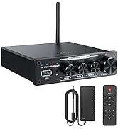 PROZOR 192kHz/24bit Digital Stereo Audio Amplifier, Hi-Fi Bluetooth Amplifier DAC 2 Channel Home ...