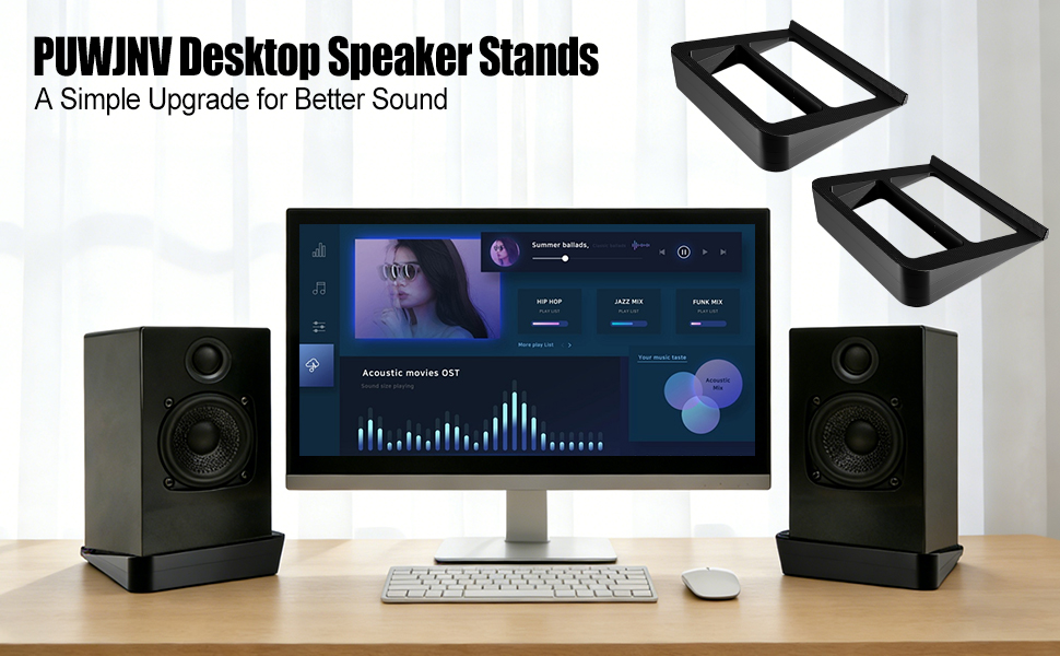 PUWJNV Desktop Speaker Stands A Simple Upgrade for Better Sound