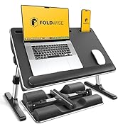 FoldWise 2-in-1 Lap Desk &amp; Laptop Stand for Bed - Soft Cushions, Foldable &amp; Adjustable Laptop Lap...