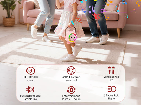 Mini Karaoke Machine Toy for Kids