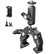 NEEWER Super Clamp with 3" Dual Ballhead Magic Arm, Cold Shoe, ST83 | Phone/Action Camera Mount A...