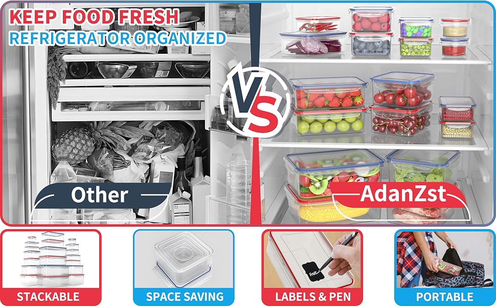 clear food storage containers with lids