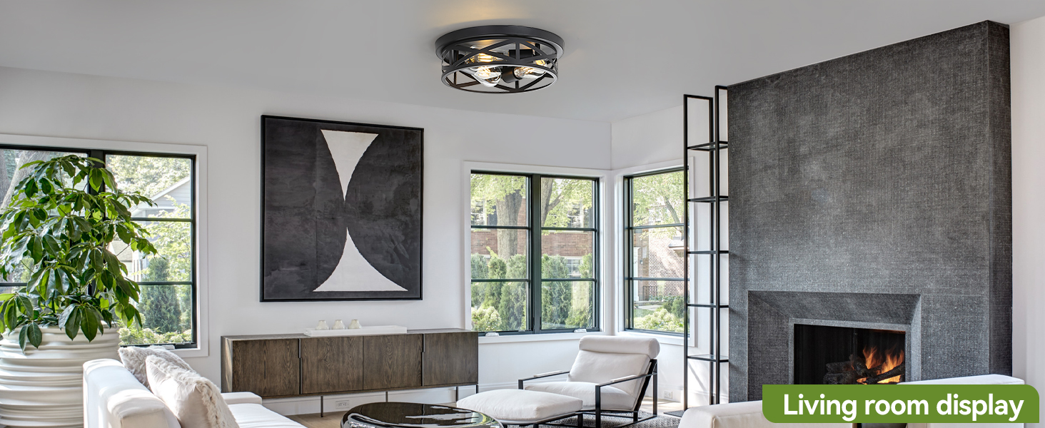 Black Flush Mount Ceiling Light Fixtures