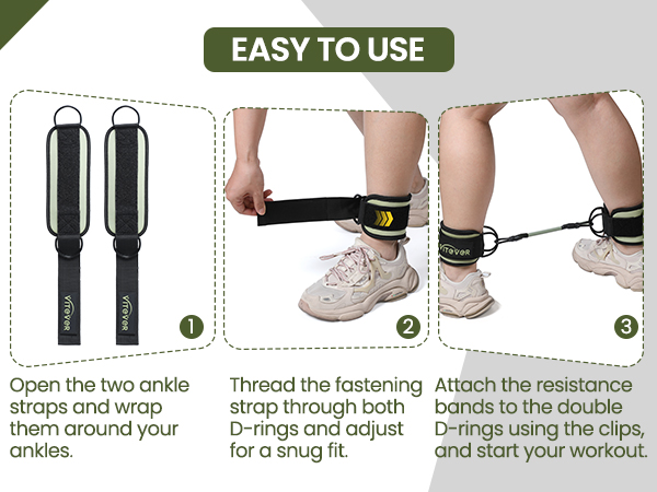 Ankle Resistance Bands with Cuffs