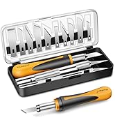 MulWark Exacto Knife Set | Craft Knife Kit | 16pc Precision Craft Hobby Kit with Razor Sharp Kniv...