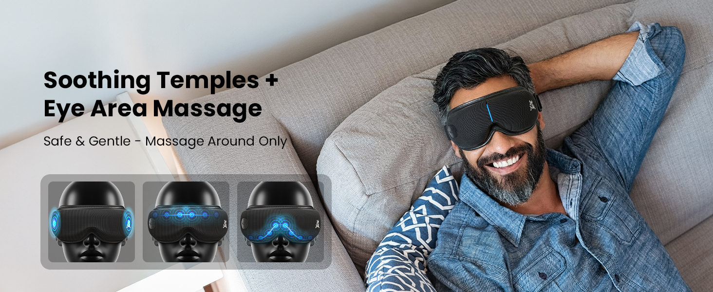 eye massager with heat and cooling eye mask for dry eye headaches migraine relief