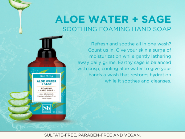 aloe vera water sage soothing hydrating organic hand soap natural hand soap hand soap pump
