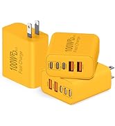 QZIIW USB C Wall Fast Charger Block, 100W 5-Port Type C Fast Charging Block 3 Pack-PD Power Charg...