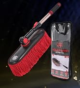 RIDE KINGS Car Duster Exterior with Extendable Handle, Scratch Free Auto Wash Brush Mop, Interior...